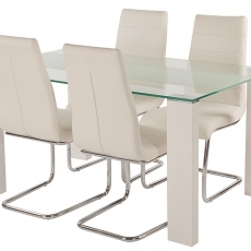 Jedálenský stôl sklenený Emma, 150 cm  - 3