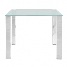 Stôl so sklenenou doskou Canton 90 cm, číre sklo - 1