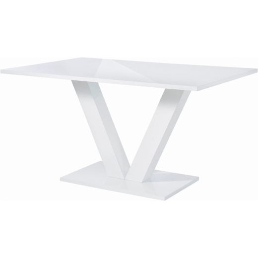 Jedálenský stôl Alle, 140 cm, biela - 1