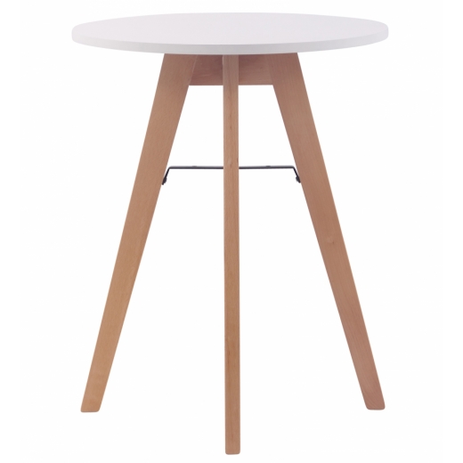 Jedálenský stôl Alter, 60 cm, prírodné drevo / biela - 1