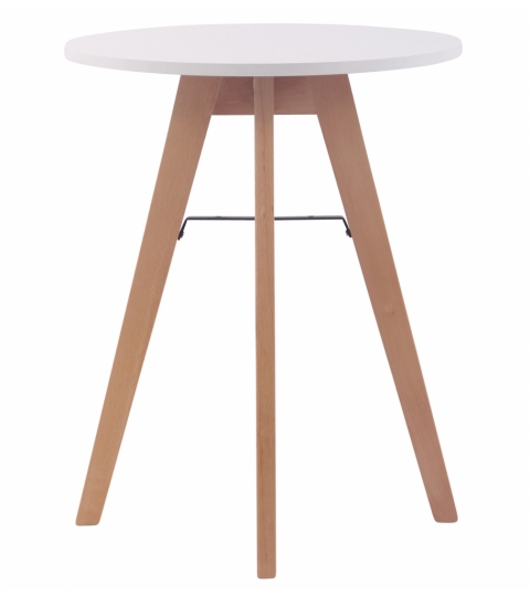 Jedálenský stôl Alter, 60 cm, prírodné drevo / biela