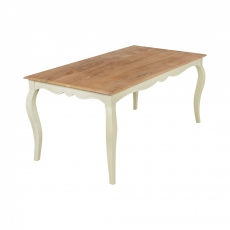 Jedálenský stôl angora, 160 cm, masív agát/biela - 1