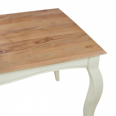 Jedálenský stôl angora, 160 cm, masív agát/biela - 5