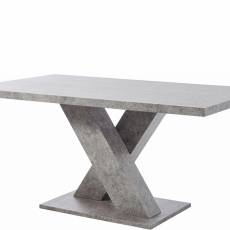 Jedálenský stôl Anto, 160 cm, pohľadový betón - 1