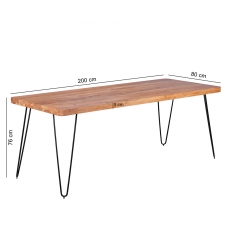 Jedálenský stôl Bagli, 200 cm, masív agát - 3