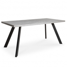 Jedálenský stôl Bieden, 160 cm, betón/antracit - 1