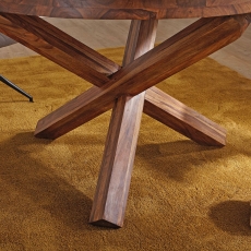 Jedálenský stôl Boha okrúhly, 120 cm, masív Sheesham - 6