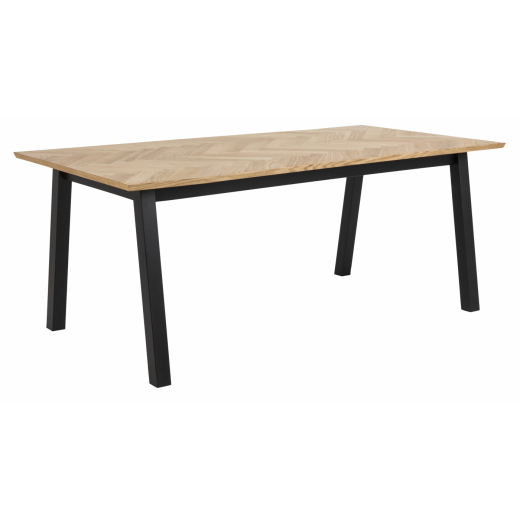 Jedálenský stôl Brighton, 180 cm, dub / čierna - 1