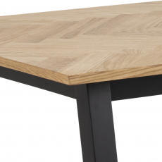 Jedálenský stôl Brighton, 180 cm, dub / čierna - 6