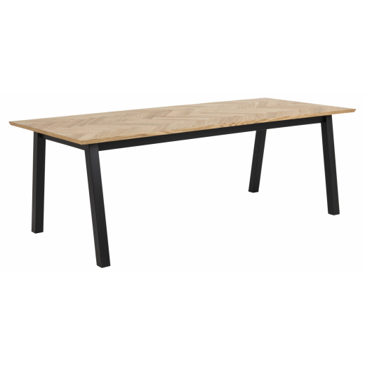 Jedálenský stôl Brighton, 220 cm, dub / čierna - 1