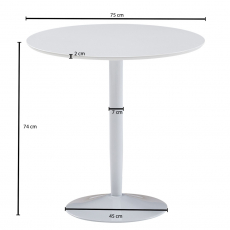 Jedálenský stôl Caffe, 75 cm, biela - 4