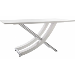 Jedálenský stôl Carle, 160 cm, biela