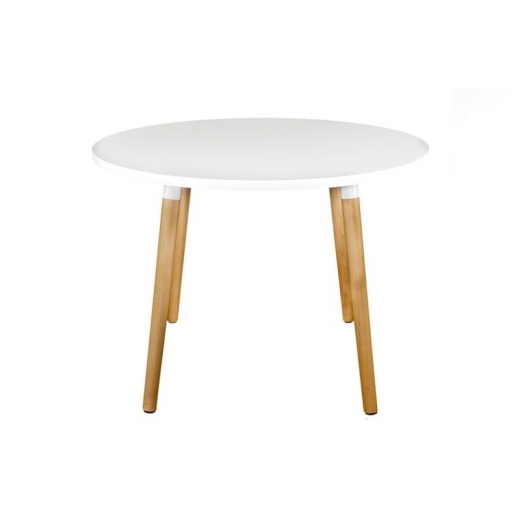Jedálenský stôl Clara okrúhly, 100 cm, biela - 1