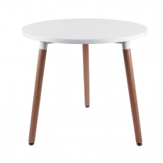 Jedálenský stôl Clara okrúhly, 80 cm, biela - 1
