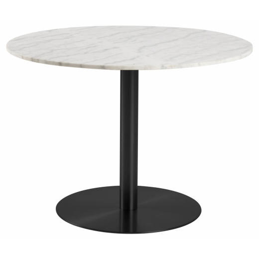 Jedálenský stôl Corby, 105 cm, biela / čierna - 1