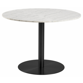 Jedálenský stôl Corby, 105 cm, biela / čierna