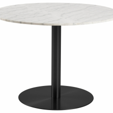 Jedálenský stôl Corby, 105 cm, biela / čierna - 1