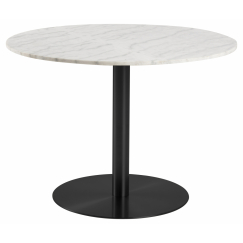 Jedálenský stôl Corby, 105 cm, biela / čierna