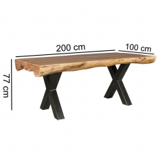 Jedálenský stôl Cory, 200 cm, agát - 3