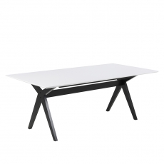 Jedálenský stôl Crossed, 180 cm, biela/čierna - 1