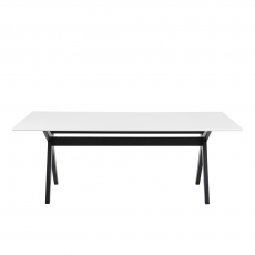 Jedálenský stôl Crossed, 180 cm, biela/čierna - 2