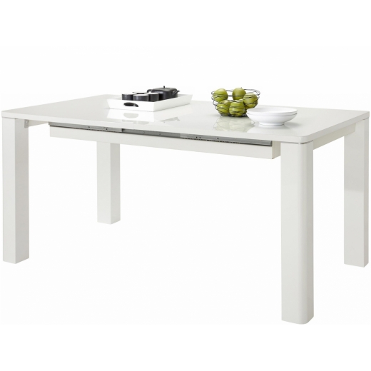 Jedálenský stôl Curt, 160 - 200 cm, biela - 1