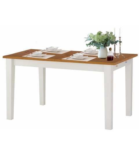Jedálenský stôl Disa, 160 cm, biela/borovica