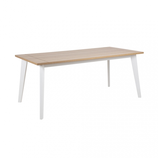 Jedálenský stôl Foyle, 180 cm, dub/biela - 1