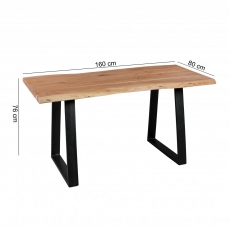 Jedálenský stôl Gaya, 160 cm, masív agát - 1