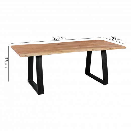 Jedálenský stôl Gaya, 200 cm, masív agát - 1