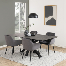Jedálenský stôl Heaven, 200 cm, čierna - 11