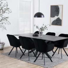 Jedálenský stôl Heaven, 200 cm, čierna - 12