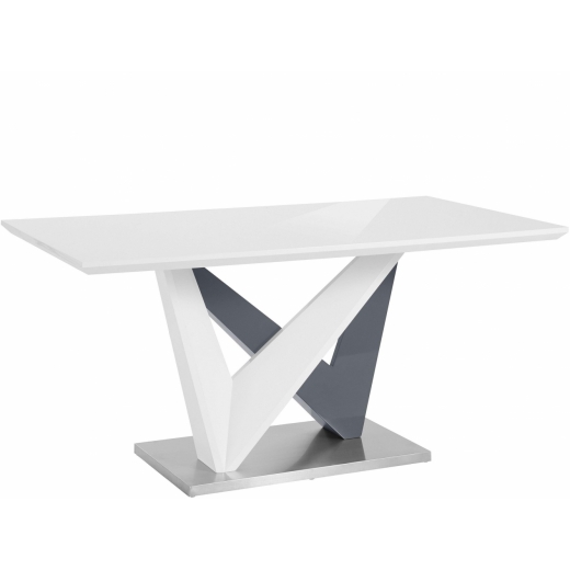 Jedálenský stôl Heidy, 160 cm, biela - 1