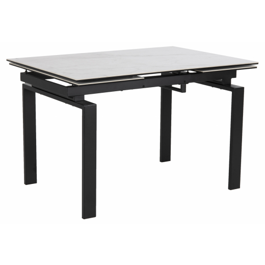 Jedálenský stôl Hudde, 120-200 cm, biela - 1