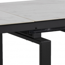 Jedálenský stôl Hudde, 120-200 cm, biela - 4