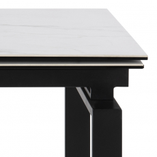 Jedálenský stôl Hudde, 120-200 cm, biela - 5