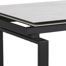 Jedálenský stôl Hudde, 120-200 cm, biela - 7