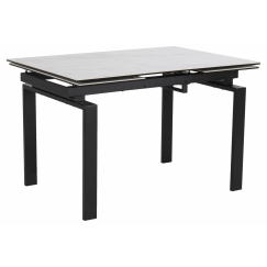 Jedálenský stôl Hudde, 120-200 cm, biela