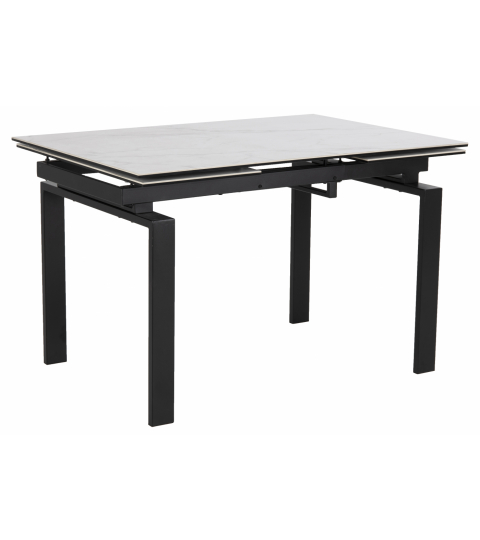 Jedálenský stôl Hudde, 120-200 cm, biela
