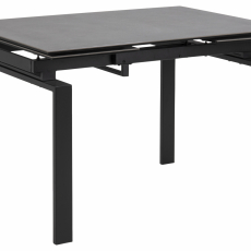 Jedálenský stôl Hudde, 120-200 cm, čierna - 1