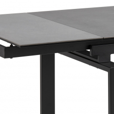 Jedálenský stôl Hudde, 120-200 cm, čierna - 3