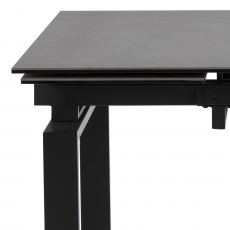 Jedálenský stôl Hudde, 120-200 cm, čierna - 5