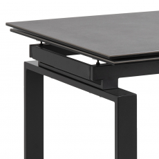 Jedálenský stôl Hudde, 120-200 cm, čierna - 6
