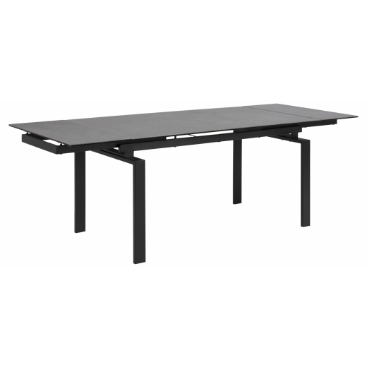 Jedálenský stôl Hudde, 160-240 cm, čierna - 1