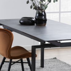 Jedálenský stôl Hudde, 160-240 cm, čierna - 7