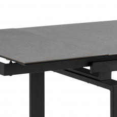 Jedálenský stôl Hudde, 160-240 cm, čierna - 8
