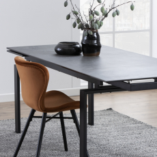 Jedálenský stôl Hudde, 160-240 cm, čierna - 9