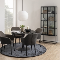 Jedálenský stôl Ibiza, 110 cm, čierna - 2