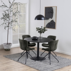 Jedálenský stôl Ibiza, 110 cm, čierna - 9