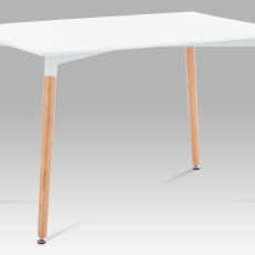 Jedálenský stôl Ilja, 120 cm, biela/buk - 2